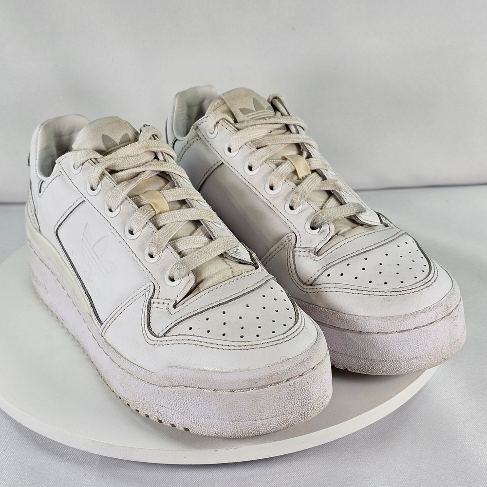 Adidas Forum Bonega Low White Platform Sneakers Leather Shoes Women GZ4293